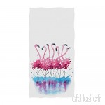 VLOOQ-HX Les Flamants élégants Aquarelle Peinture Splash Imprimer des Serviettes Douces invité Main Polyvalent pour Salle de Bains 27 5 x 17 5 Pouces - B07VNDP9FR